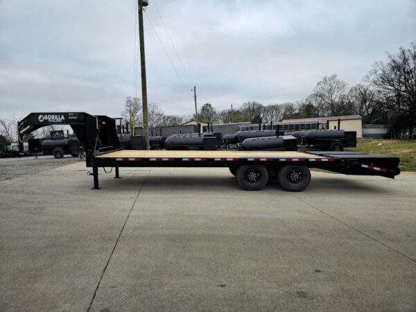 8.5x25 Gooseneck Deckover Dovetail Trailer (2) 10K Axles King Kong Ramps - Image 6