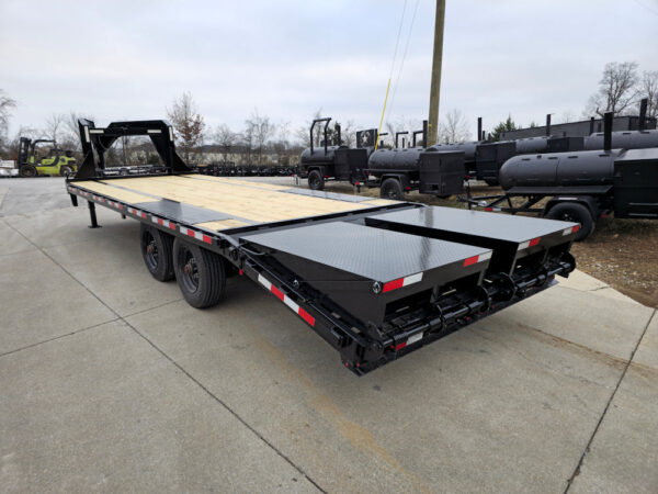 8.5x25 Gooseneck Deckover Dovetail Trailer (2) 10K Axles King Kong Ramps - Image 8