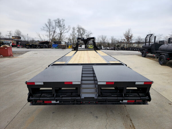 8.5x25 Gooseneck Deckover Dovetail Trailer (2) 10K Axles King Kong Ramps - Image 9
