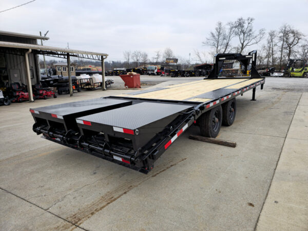 8.5x25 Gooseneck Deckover Dovetail Trailer (2) 10K Axles King Kong Ramps - Image 10