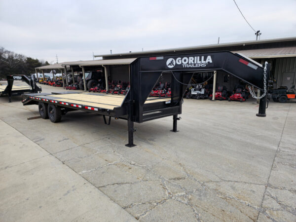 8.5x25 Gooseneck Deckover Dovetail Trailer (2) 10K Axles King Kong Ramps - Image 12