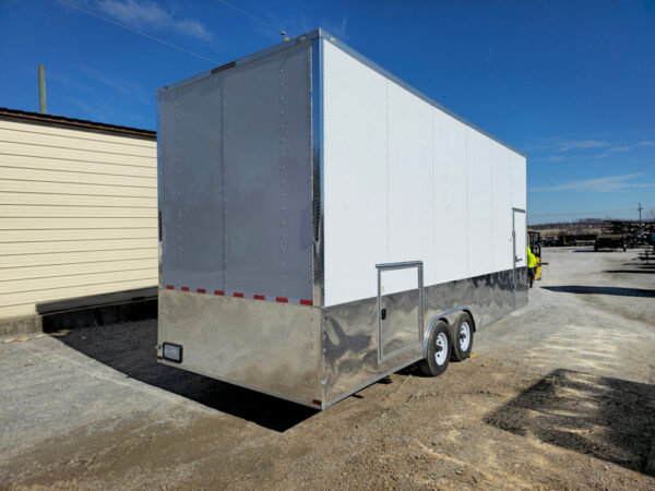 Custom Enclosed Trailer 8.5' X 24' White Cargo Event Trailer - Image 8