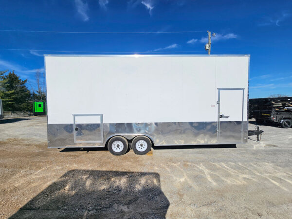 Custom Enclosed Trailer 8.5' X 24' White Cargo Event Trailer - Image 9