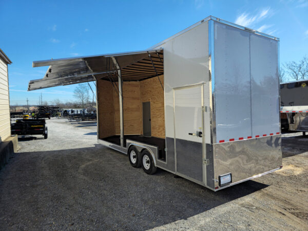 Custom Enclosed Trailer 8.5' X 24' White Cargo Event Trailer - Image 14