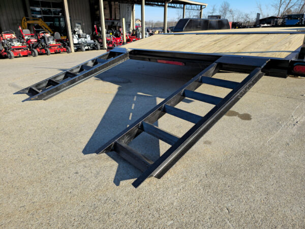 7x20 Wood Deck Car Hauler (2) 5200lb Axle w/ Brake and Ramps - Image 13