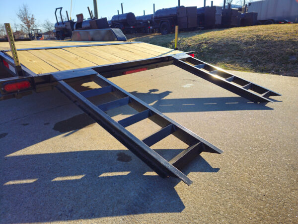 7x20 Wood Deck Car Hauler (2) 5200lb Axle w/ Brake and Ramps - Image 14