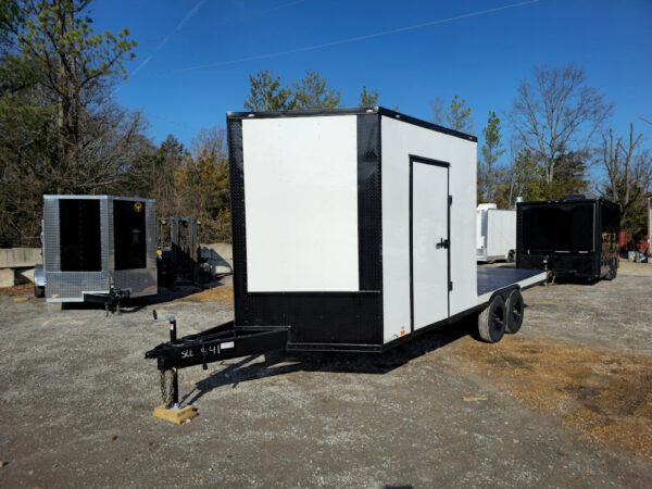 8.5' X 20' White With Blackout Hybrid Trailer (2) 7,000lb Axles - Image 3