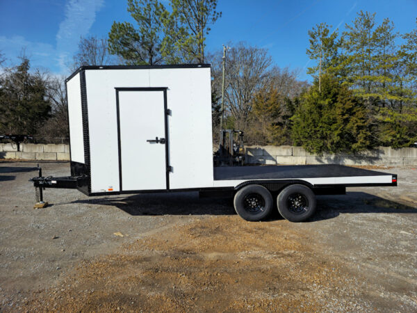 8.5' X 20' White With Blackout Hybrid Trailer (2) 7,000lb Axles - Image 4
