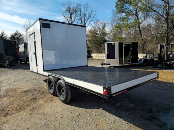 8.5' X 20' White With Blackout Hybrid Trailer (2) 7,000lb Axles - Image 6