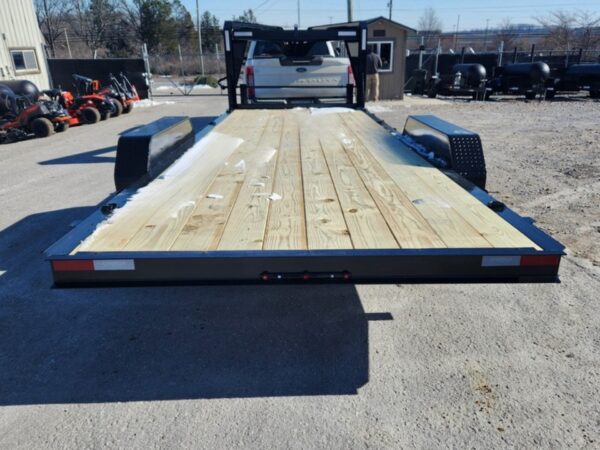 7x20 Gooseneck Equipment Trailer (2) 7K Axles Straight deck No Ramps - Image 5
