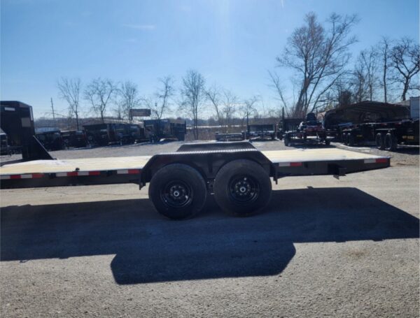 7x20 Gooseneck Equipment Trailer (2) 7K Axles Straight deck No Ramps - Image 3