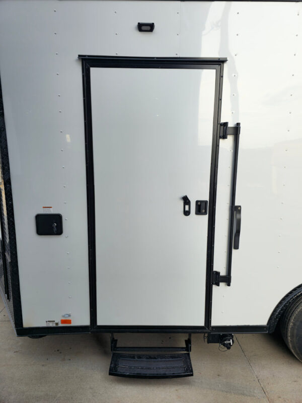 8.5' X 16' Concession Trailer White W/Black Trim Food Event Catering - Image 18
