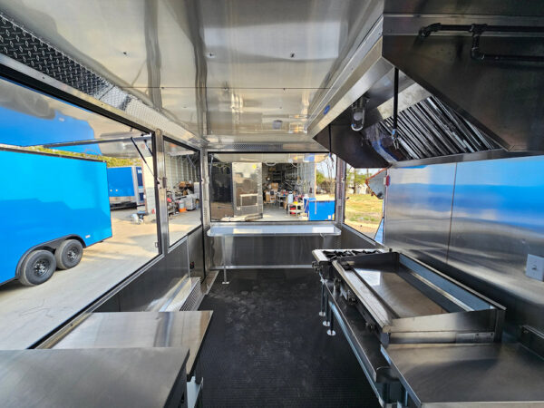 8.5' X 16' Concession Trailer White W/Black Trim Food Event Catering - Image 20