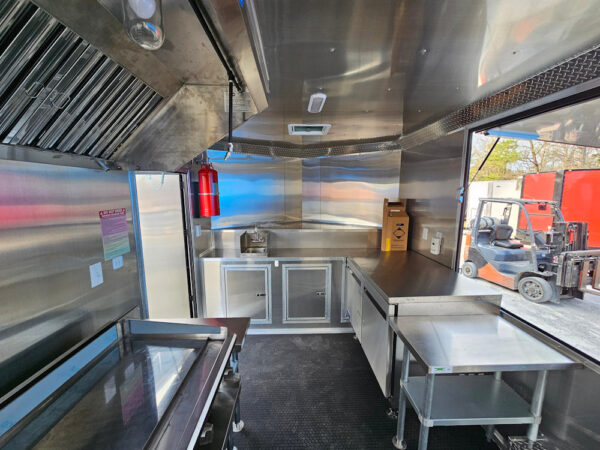 8.5' X 16' Concession Trailer White W/Black Trim Food Event Catering - Image 25
