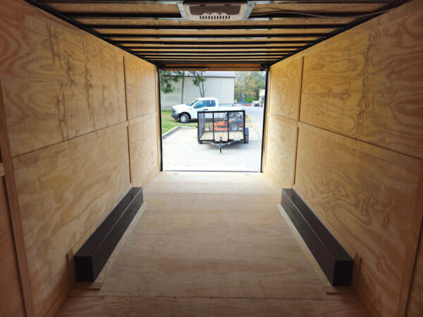 8.5x26 V-Nose White Enclosed Trailer (2) 7K Axles 50 AMP Electrical Package & Cabinets - Image 20