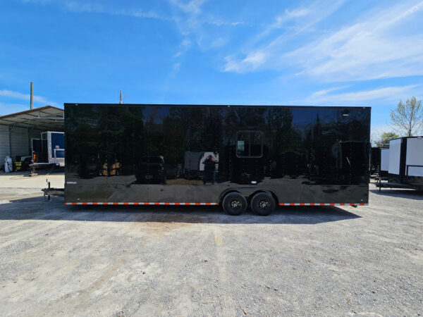 8.5' X 30' Custom Enclosed Trailer Black W/BO Electric & A/C - Image 4