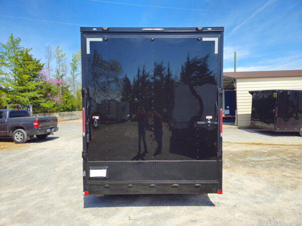 8.5' X 30' Custom Enclosed Trailer Black W/BO Electric & A/C - Image 7