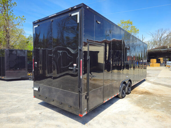 8.5' X 30' Custom Enclosed Trailer Black W/BO Electric & A/C - Image 8