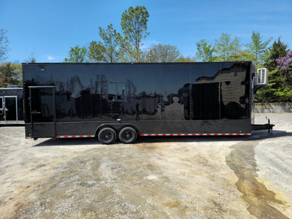 8.5' X 30' Custom Enclosed Trailer Black W/BO Electric & A/C - Image 9
