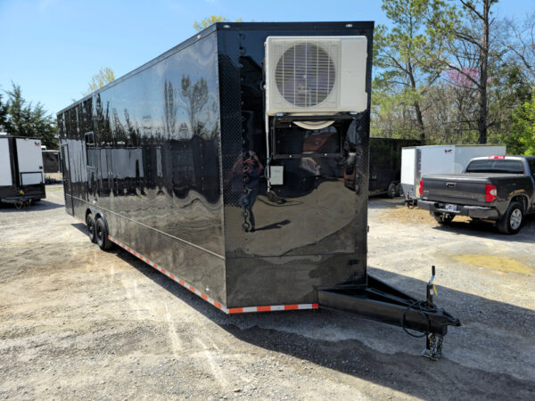 8.5' X 30' Custom Enclosed Trailer Black W/BO Electric & A/C - Image 10