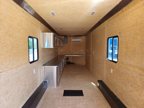 8.5' X 30' Custom Enclosed Trailer Black W/BO Electric & A/C - Image 11