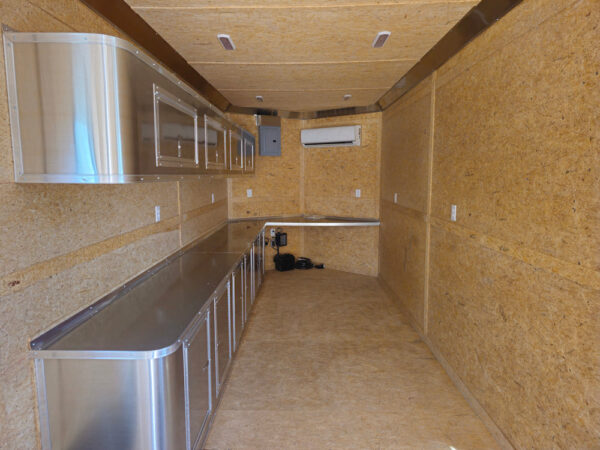8.5' X 30' Custom Enclosed Trailer Black W/BO Electric & A/C - Image 12