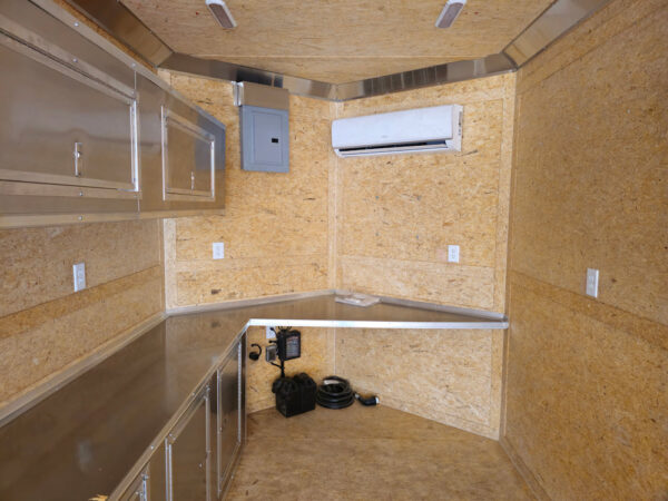 8.5' X 30' Custom Enclosed Trailer Black W/BO Electric & A/C - Image 14
