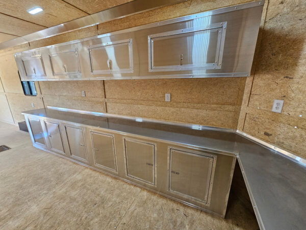 8.5' X 30' Custom Enclosed Trailer Black W/BO Electric & A/C - Image 15