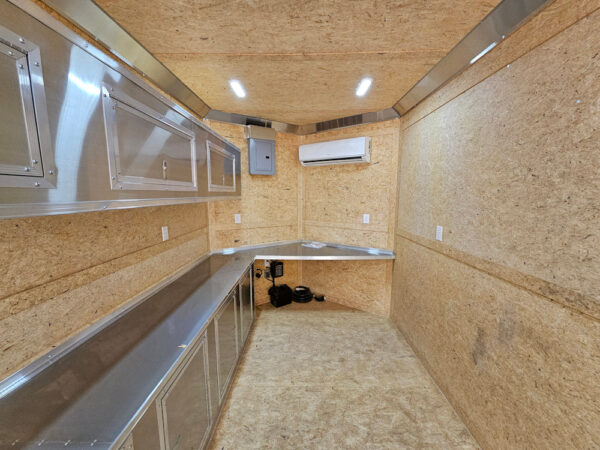8.5' X 30' Custom Enclosed Trailer Black W/BO Electric & A/C - Image 16