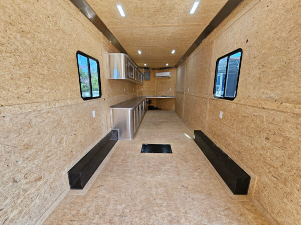 8.5' X 30' Custom Enclosed Trailer Black W/BO Electric & A/C - Image 17