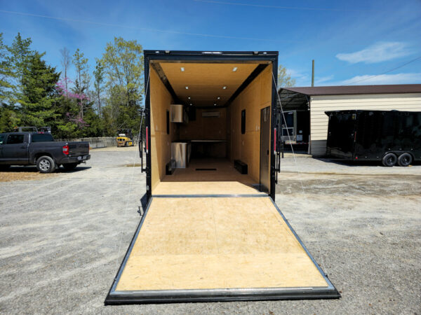8.5' X 30' Custom Enclosed Trailer Black W/BO Electric & A/C - Image 20