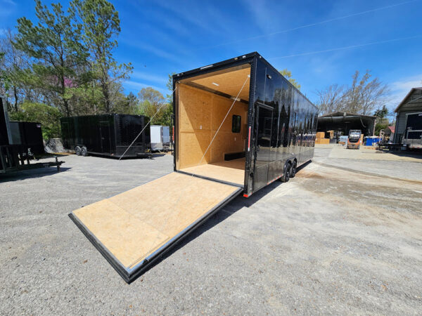 8.5' X 30' Custom Enclosed Trailer Black W/BO Electric & A/C - Image 21