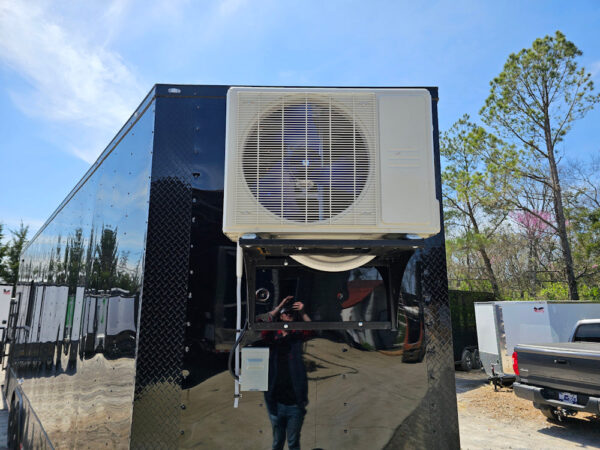 8.5' X 30' Custom Enclosed Trailer Black W/BO Electric & A/C - Image 22