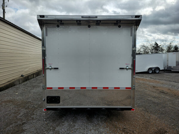 8.5' X 32' Enclosed Trailer White Custom Car Hauler - Image 5