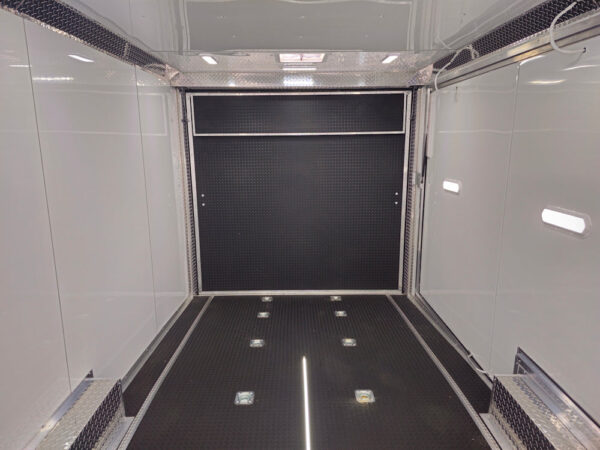 8.5' X 32' Enclosed Trailer White Custom Car Hauler - Image 14