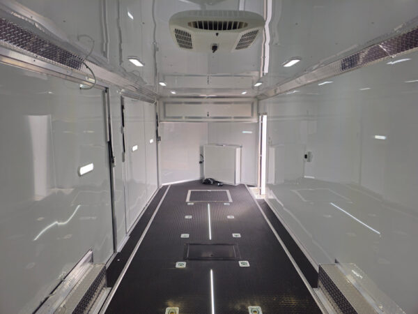 8.5' X 32' Enclosed Trailer White Custom Car Hauler - Image 16