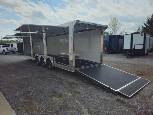 8.5' X 32' Enclosed Trailer White Custom Car Hauler - Image 22