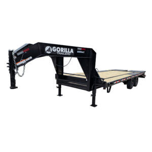 8.5x25 Gooseneck Deckover Dovetail Trailer (2) 10K Axles King Kong Ramps