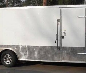 Enclosed Trailer 8.5' X 24' White - Cargo Bike Car Hauler Storage