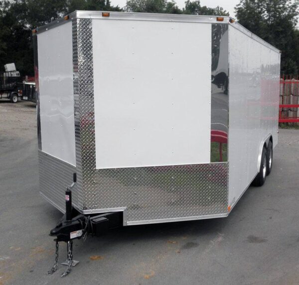 Enclosed Trailer 8.5'x18' White - Equipment Hauler Storage - Image 2