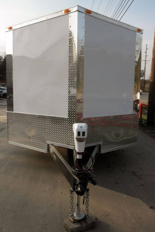 Enclosed Trailer 8.5' X 24' White - Cargo Bike Car Hauler Storage - Image 4