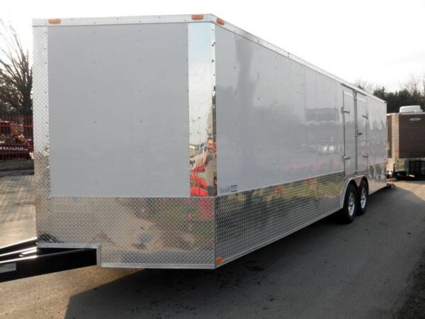 Enclosed Trailer 8.5' X 24' White - Cargo Bike Car Hauler Storage - Image 2