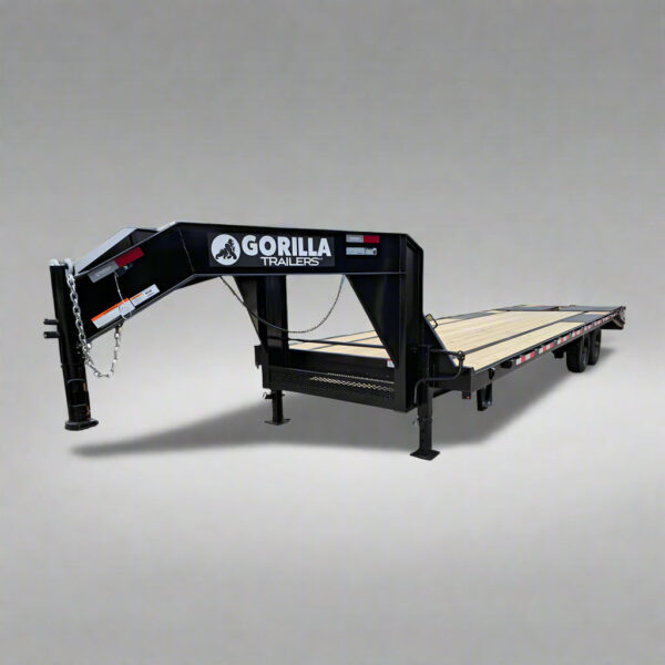 8.5x30 Gooseneck Deckover Dovetail Trailer (2) 10K Axles King Kong Ramps