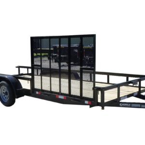 6.4x18 Dovetail Utility Trailer with Side Gate (2) 3,500lb Axle