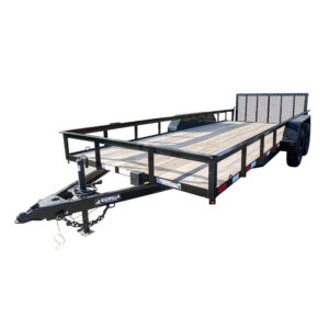 7x18 Dovetail Utility Trailer (2) 3,500lb Axles