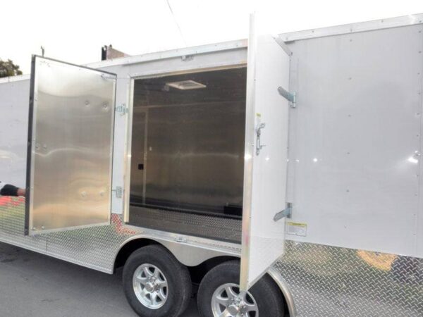 Enclosed Trailer 8.5' X 24' White - Cargo Bike Car Hauler Storage - Image 9