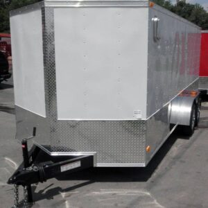 Enclosed Trailer 7'x16' - V-Nose Motorcycle Lawn Mower Storage