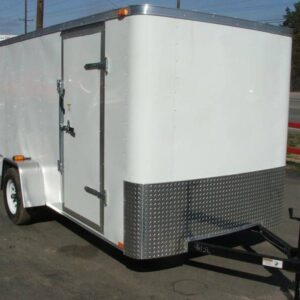 Enclosed 6' x 12' Trailer with Drop Gate Storage