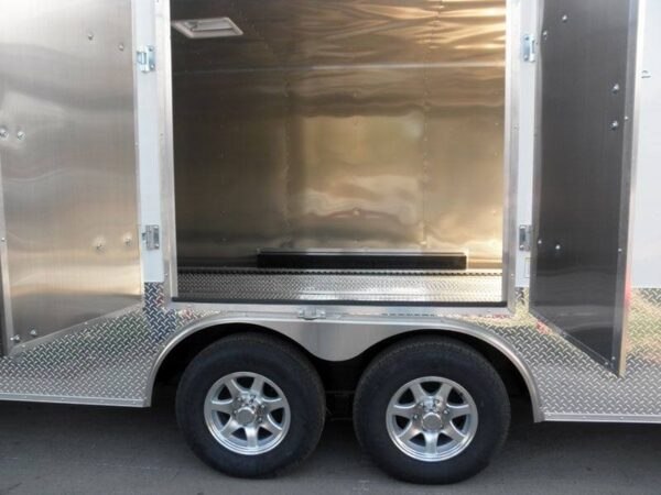Enclosed Trailer 8.5' X 24' White - Cargo Bike Car Hauler Storage - Image 8