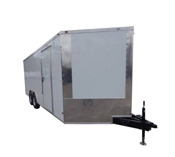 8.5x20 White V-Nose Enclosed Trailer (2) 3500lb Axles